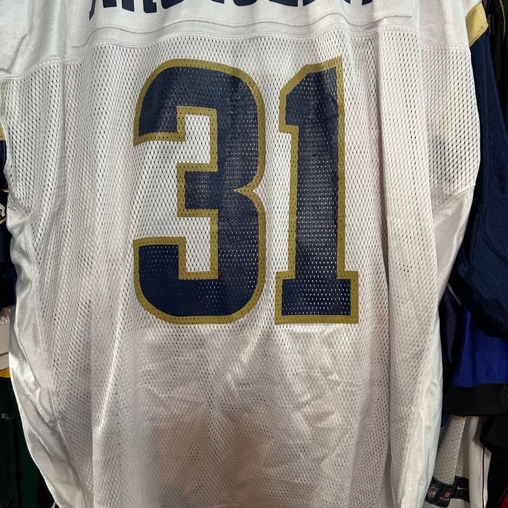Reebok White and Blue Men's Jersey